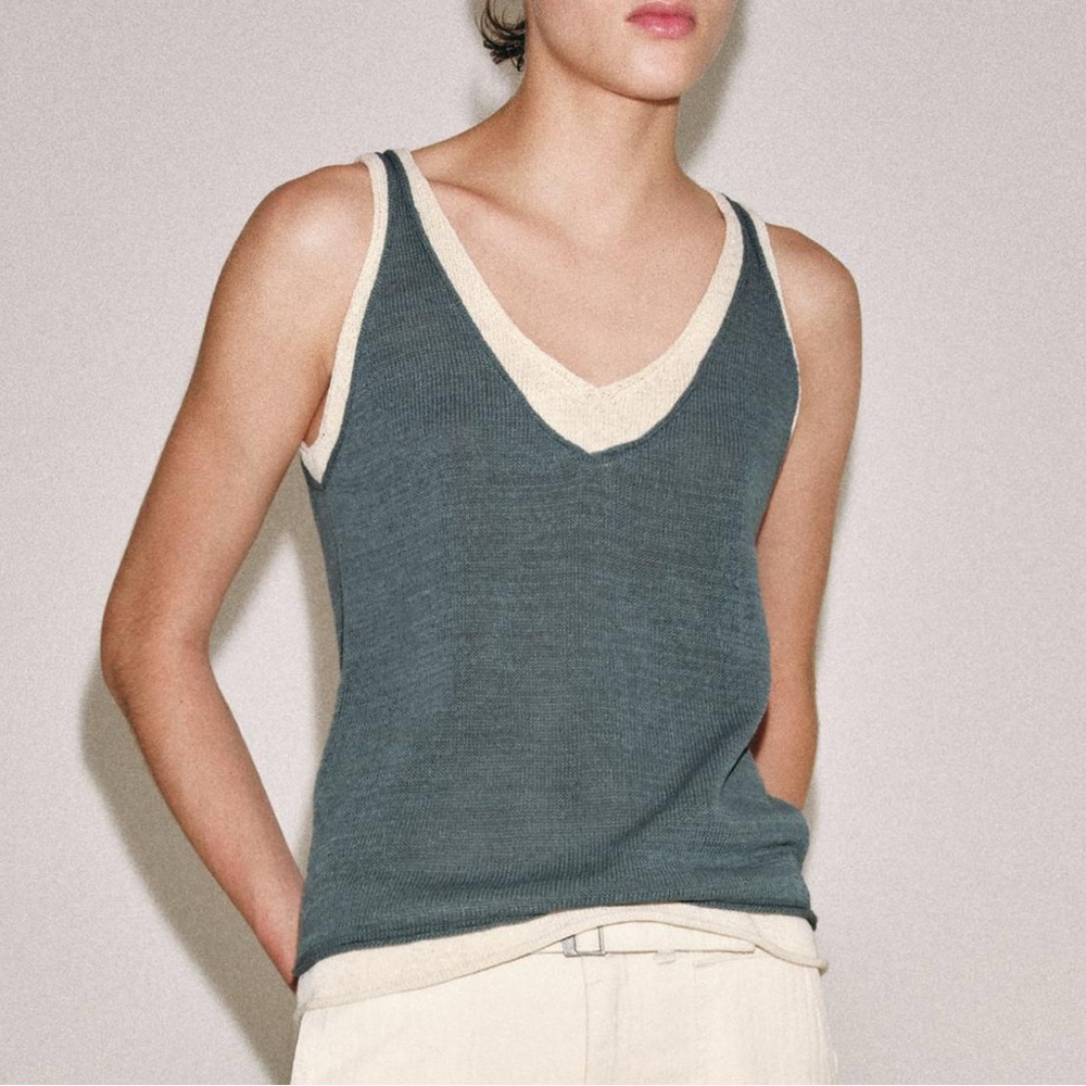 Zara Combination Knit Top